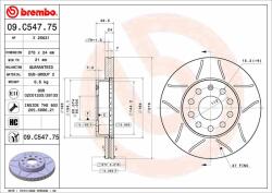 BREMBO féktárcsa BREMBO 09. C547.75 (09.C547.75)