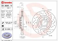BREMBO Bre-09.8690. 1x (09.8690.1x)