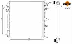 NRF hűtő, motorhűtés NRF 50467A