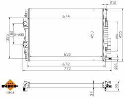 NRF hűtő, motorhűtés NRF 53843A (53843A)