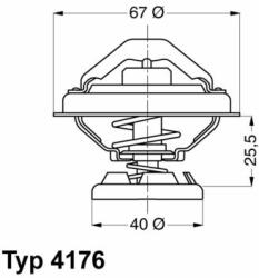 BorgWarner (Wahler) termosztát, hűtőfolyadék BorgWarner (Wahler) 4176.85D