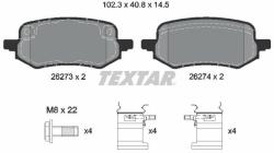 TEXTAR fékbetétkészlet, tárcsafék TEXTAR 2627301 (2627301)