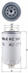 MAHLE Üzemanyagszűrő MAHLE KC 186