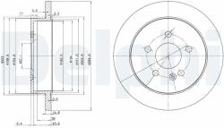 DELPHI Tarcza Ham. Mercedes M W163 98- Tyl (bg3398)