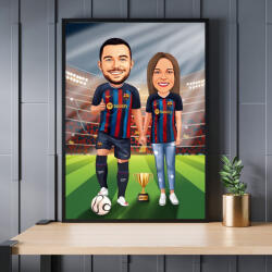 3gifts Caricatura 2 personaje - fotbalisti - 3gifts - 200,00 RON