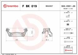 BREMBO féknyereg tartókészlet BREMBO F BK 019 (F BK 019)