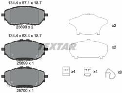 TEXTAR fékbetétkészlet, tárcsafék TEXTAR 2569801