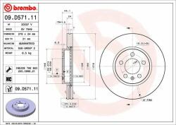 BREMBO féktárcsa BREMBO 09. D571.11 (09.D571.11)