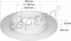 TOPRAN féktárcsa TOPRAN 300 293 (300 293)