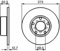 Bosch féktárcsa BOSCH 0 986 478 055 (0 986 478 055)