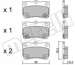 METELLI fékbetétkészlet, tárcsafék METELLI 22-0761-0