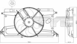 TYC ventilátor, motorhűtés TYC 820-0002