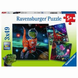 Ravensburger Puzzle Ravensburger - Dinozauri in spatiu, 3X49 piese (4005556051274)