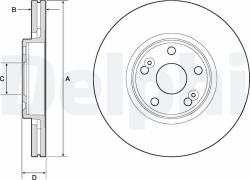 DELPHI Tarcza Ham. Przod Renault Scenic Rx4 02- (bg4746c)