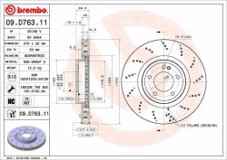 BREMBO féktárcsa BREMBO 09. D763.11 (09.D763.11)