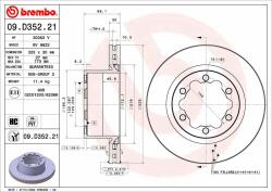 BREMBO féktárcsa BREMBO 09. D352.21 (09.D352.21)