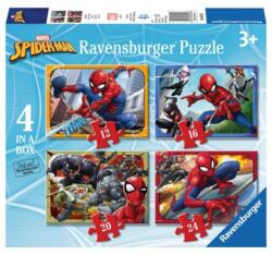 Ravensburger Puzzle Ravensburger - Spider-man, 4 in 1, 12/16/20/24 piese (4005556069156) Joc de societate