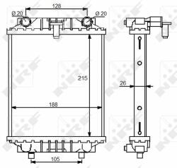 NRF hűtő, motorhűtés NRF 59125 (59125)