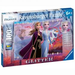 Ravensburger Puzzle Ravensburger - Disney Frozen II, Elsa si Anna, 100 piese (4005556128686)