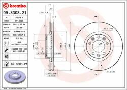 BREMBO féktárcsa BREMBO 09.8303. 21 (09.8303.21)