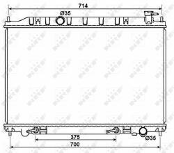 NRF hűtő, motorhűtés NRF 53407 (53407)