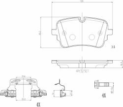 BREMBO fékbetétkészlet, tárcsafék BREMBO P 85 190 (P 85 190)