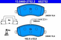 ATE fékbetétkészlet, tárcsafék ATE 13.0460-2752.2