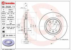 BREMBO féktárcsa BREMBO 09. D420.11 (09.D420.11)