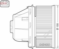 DENSO Utastér-ventilátor DENSO DEA10053