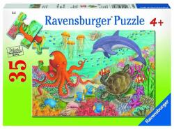 Ravensburger Puzzle Ravensburger - Animale din ocean, 35 piese (4005556087808) Joc de societate
