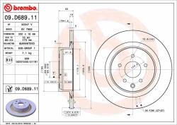 BREMBO féktárcsa BREMBO 09. D689.11 (09.D689.11)