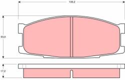 TRW fékbetétkészlet, tárcsafék TRW GDB1022 (GDB1022)