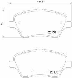 BREMBO fékbetétkészlet, tárcsafék BREMBO P 24 151X (P 24 151X)