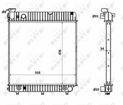 NRF hűtő, motorhűtés NRF 53875 (53875)