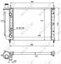 NRF hűtő, motorhűtés NRF 58016 (58016)