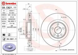 BREMBO féktárcsa BREMBO 09. C821.11 (09.C821.11)