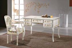 Settimo Birou din lemn masiv cu 5 sertare Dario 130x61 cm (EU035)