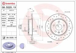 BREMBO féktárcsa BREMBO 08. D225.1X (08.D225.1X)