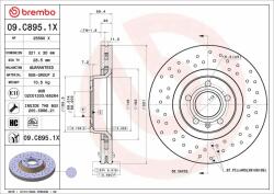 BREMBO féktárcsa BREMBO 09. C895.1X (09.C895.1X)