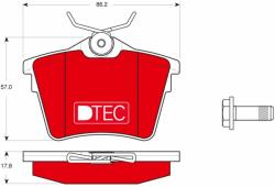 TRW fékbetétkészlet, tárcsafék TRW GDB1596DTE (GDB1596DTE)