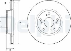 DELPHI Tarcza Ham. Przod Honda Accord 03- (bg4774c)