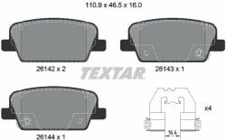 TEXTAR fékbetétkészlet, tárcsafék TEXTAR 2614201 (2614201)