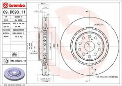 BREMBO féktárcsa BREMBO 09. D693.11 (09.D693.11)
