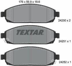 TEXTAR fékbetétkészlet, tárcsafék TEXTAR 2425001 (2425001)