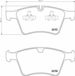 BREMBO fékbetétkészlet, tárcsafék BREMBO P 50 115