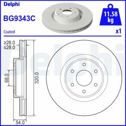 DELPHI féktárcsa DELPHI BG9343C