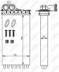 NRF Hőcserélő, belső tér fűtés NRF 54332 (54332)