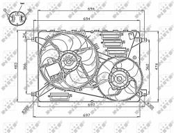 NRF ventilátor, motorhűtés NRF 47754 (47754)