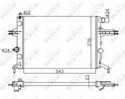 NRF hűtő, motorhűtés NRF 53628A (53628A)