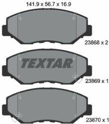 TEXTAR fékbetétkészlet, tárcsafék TEXTAR 2386801 (2386801)